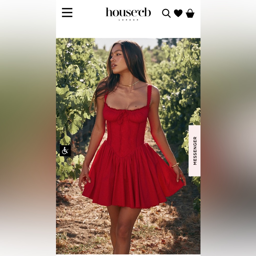 House of CB Pietra Cherry Corset Mini Dress